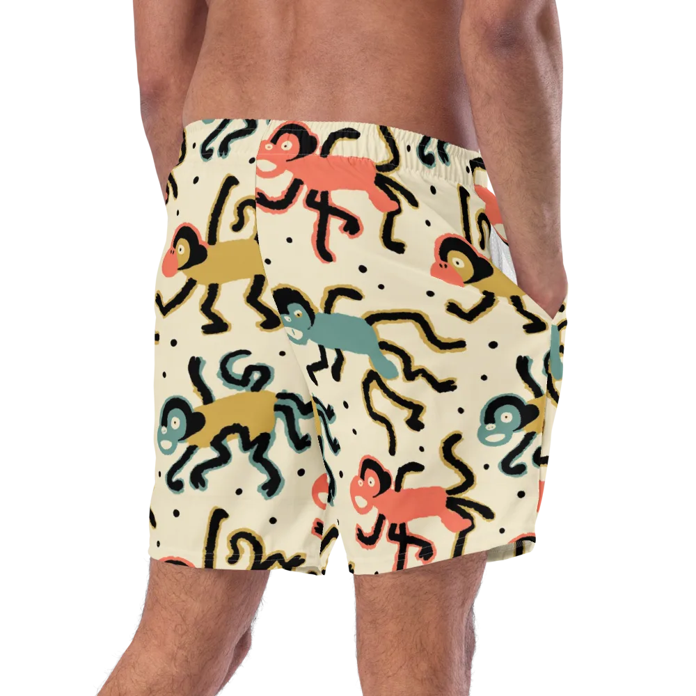 Monkey Moonwalk on Swim Trunks — Right Back