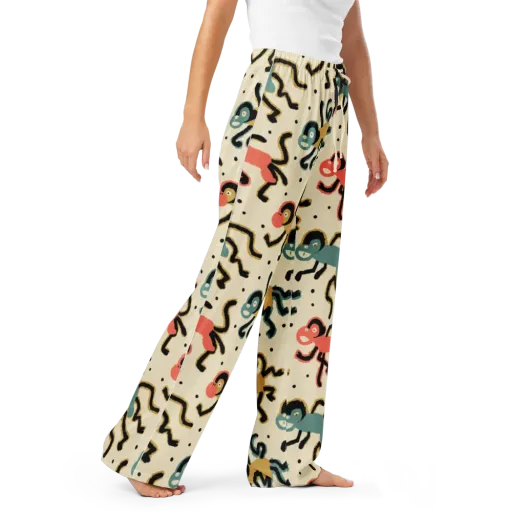 Monkey Moonwalk on a Women's Pajama Pants
