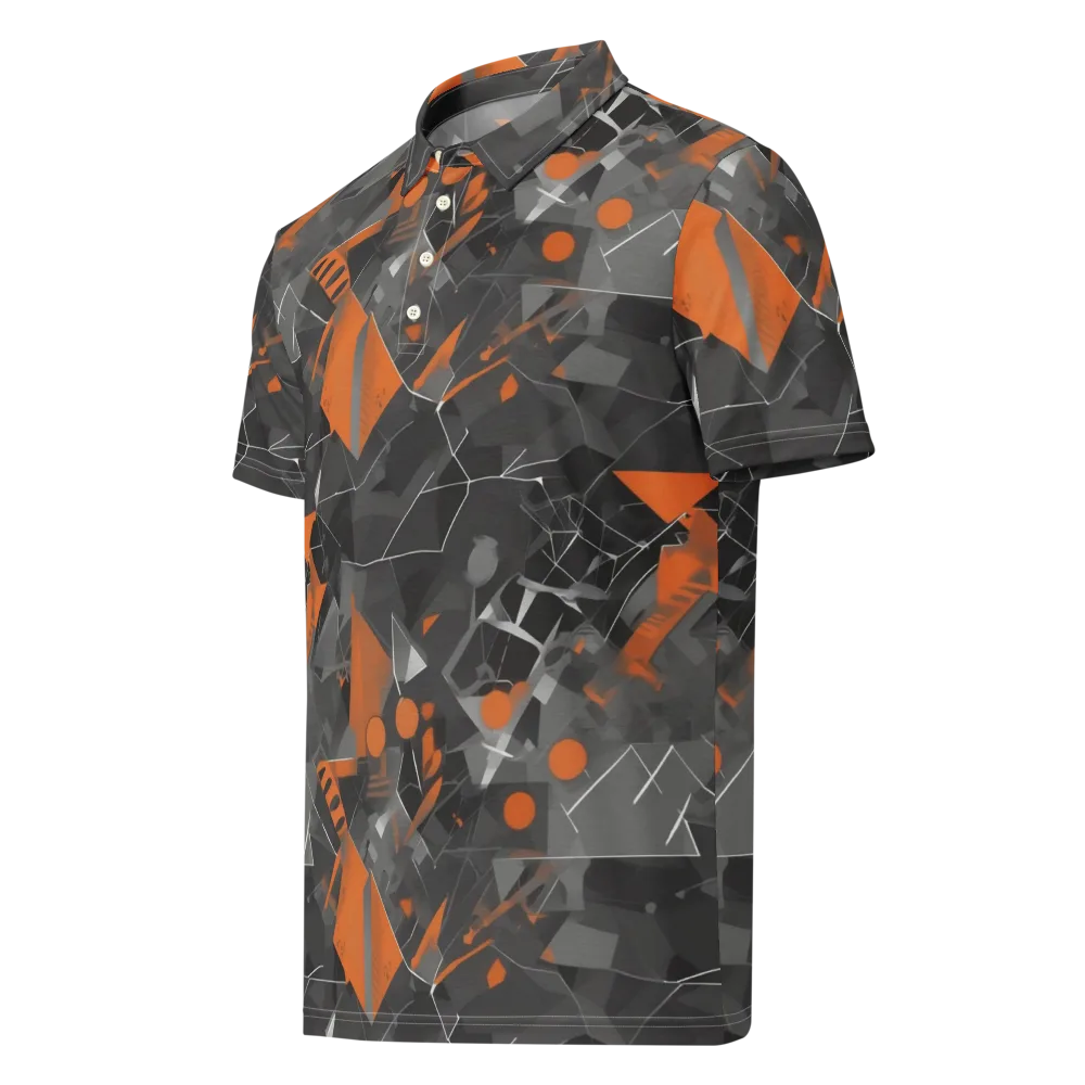 Ember Fracture on Men's Slim Fit Polo Shirt — Left Front