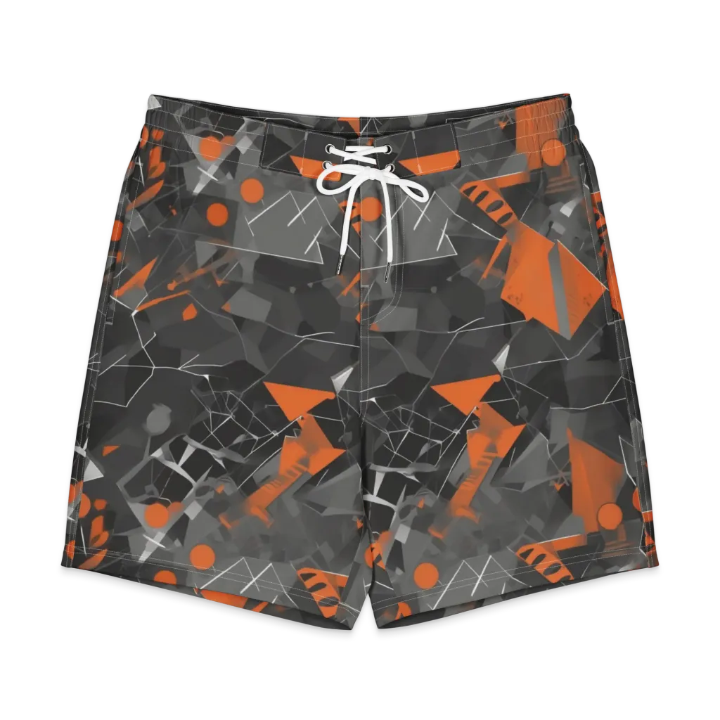 Ember Fracture on Men's Board Shorts — Front