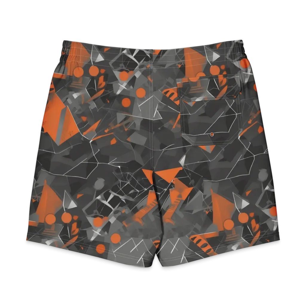 Ember Fracture on Men's Board Shorts — Back
