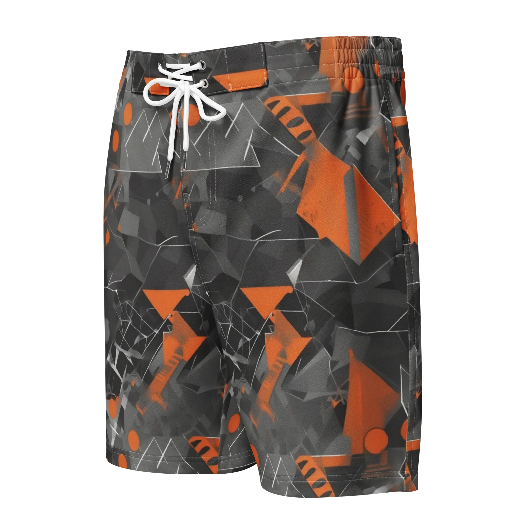 Ember Fracture on Men's Board Shorts — Front
