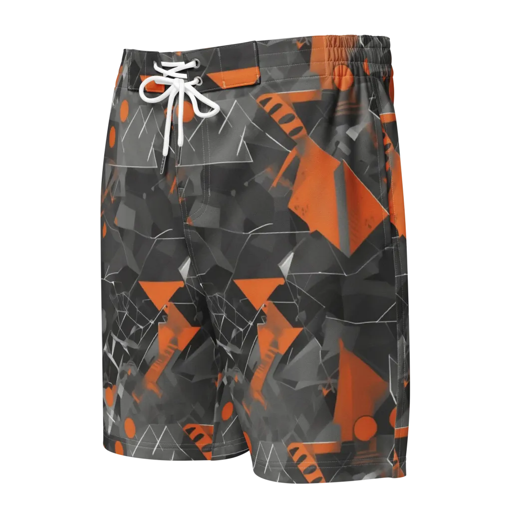 Ember Fracture on Men's Board Shorts — Front