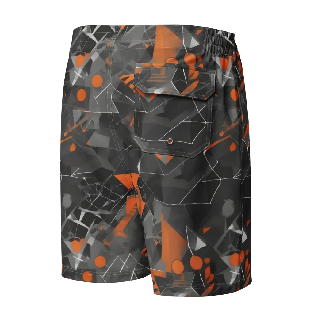 Ember Fracture on Men's Board Shorts — Back