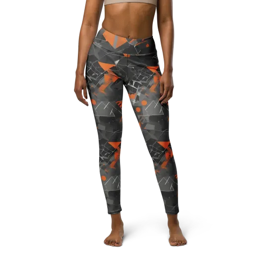 Ember Fracture on a Yoga Leggings