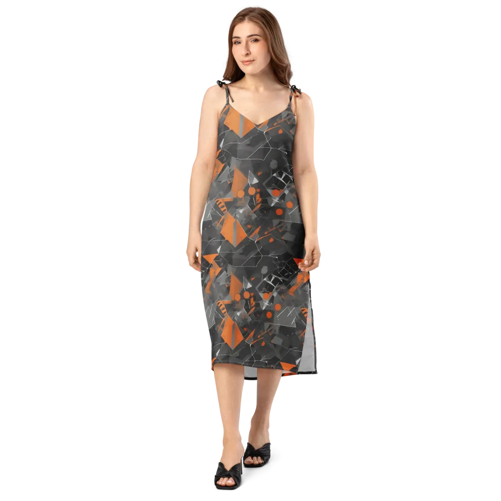 Ember Fracture on Slip Dress — Front