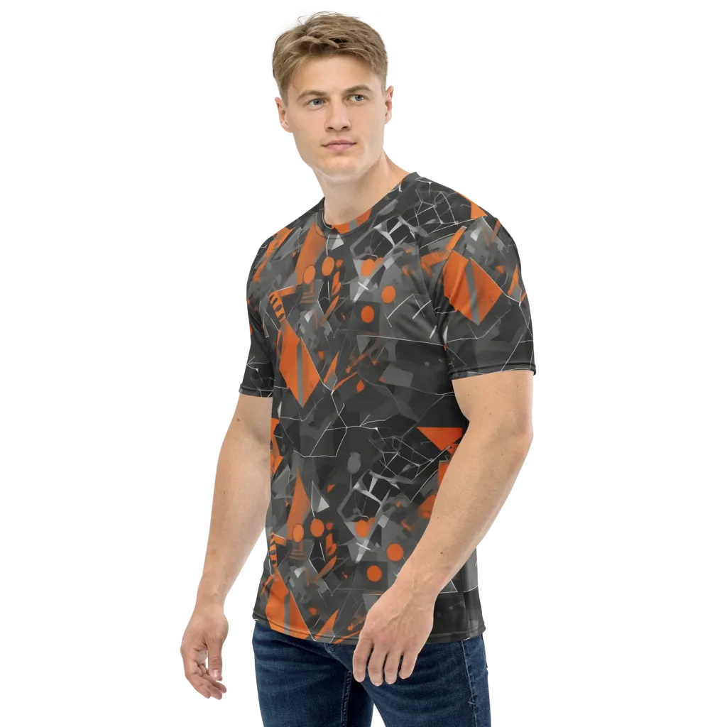 Ember Fracture on Men's Crew Neck T-Shirt — Left