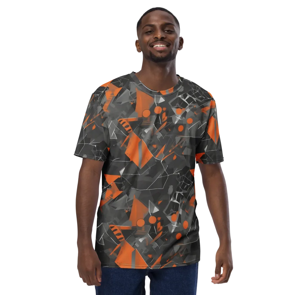 Ember Fracture on Men's Crew Neck T-Shirt — Front