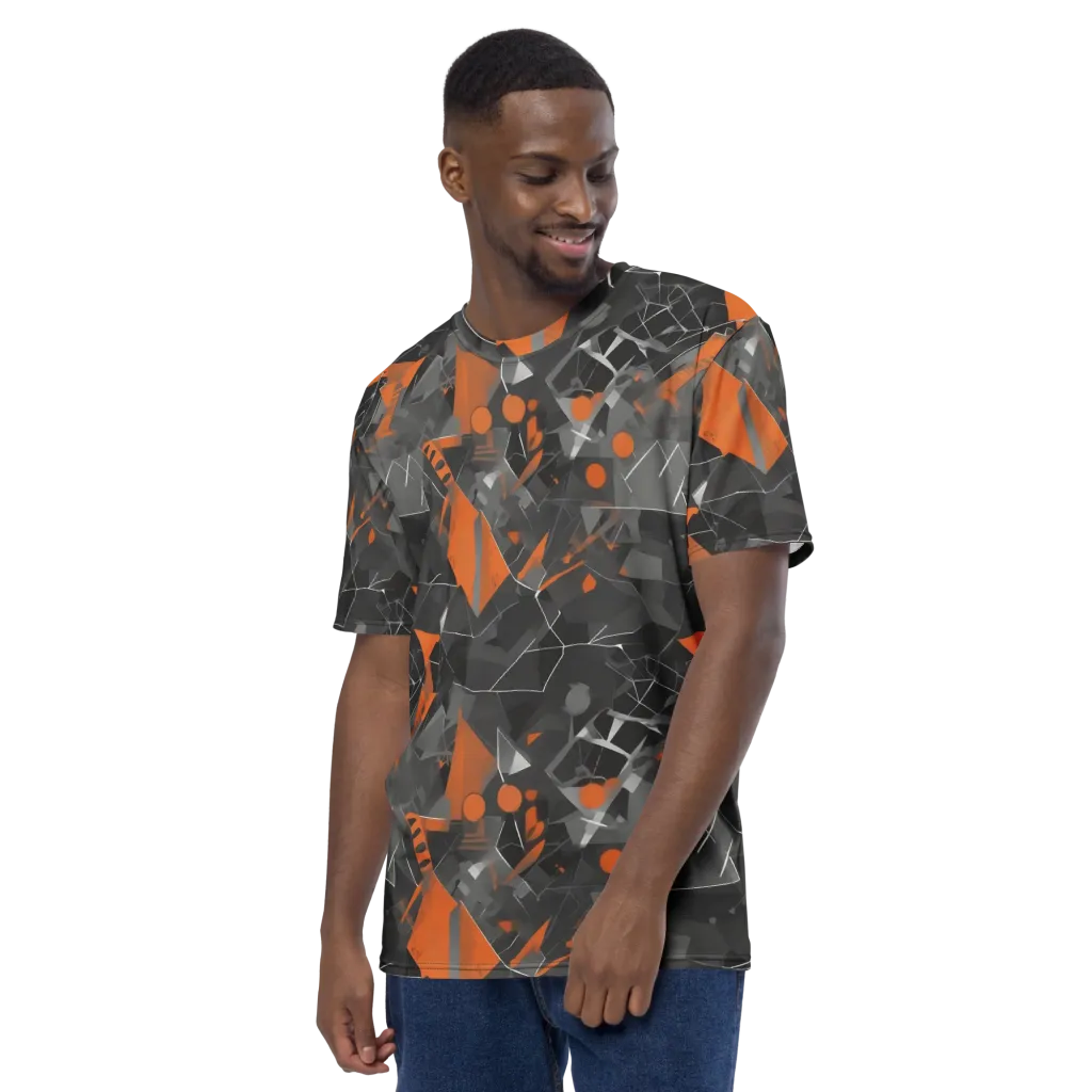 Ember Fracture on Men's Crew Neck T-Shirt — Left