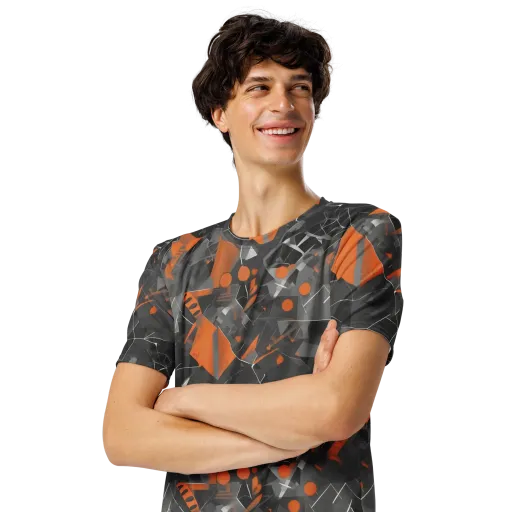 Ember Fracture on a Men's Crew Neck T-Shirt