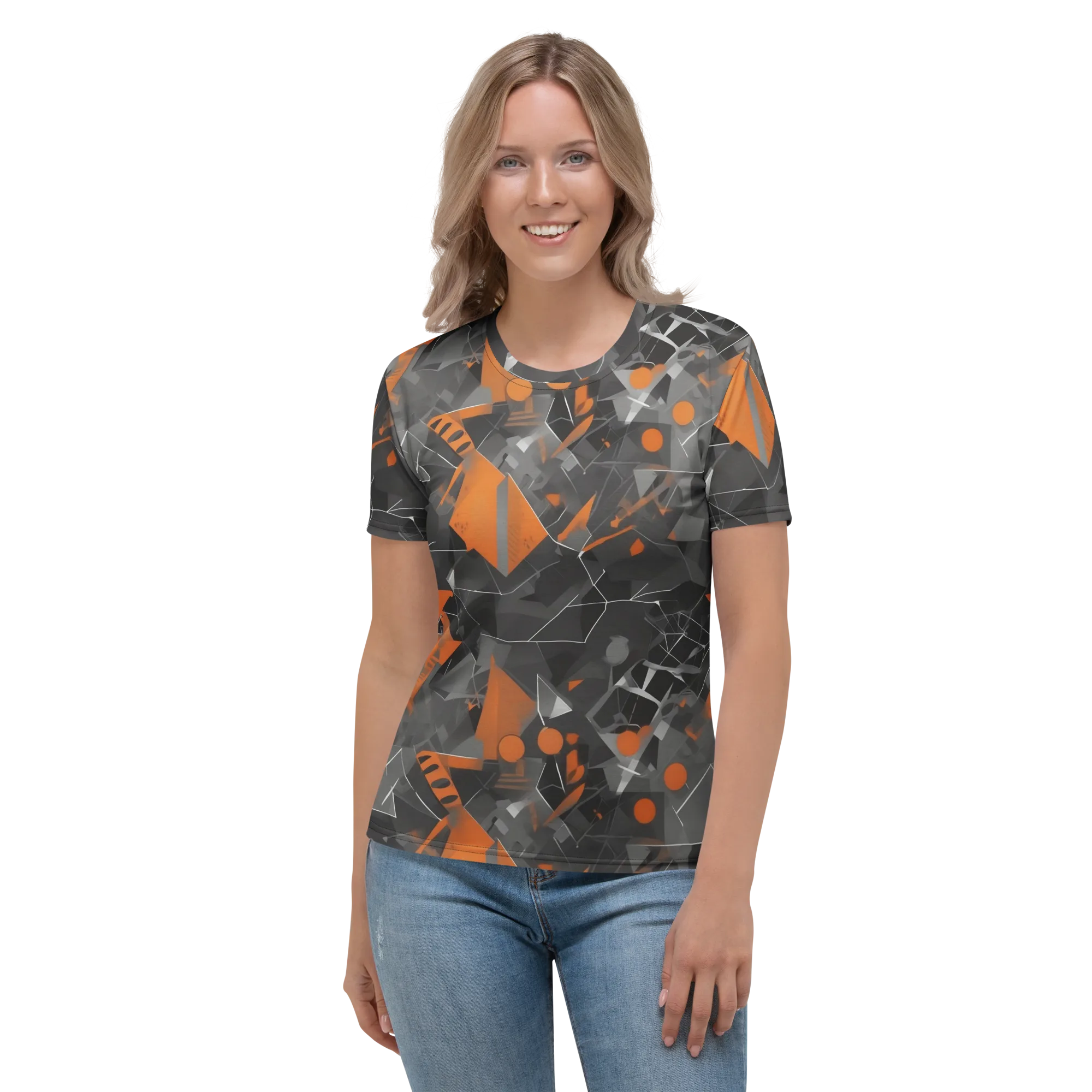 Ember Fracture on Women's Crew Neck T-Shirt — Front