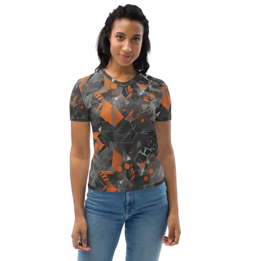 Ember Fracture on a Women's Crew Neck T-Shirt