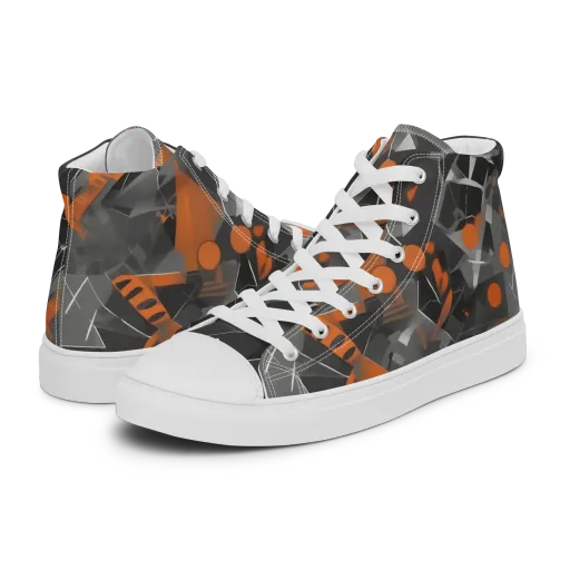Ember Fracture on a Women's High Top Canvas Shoes