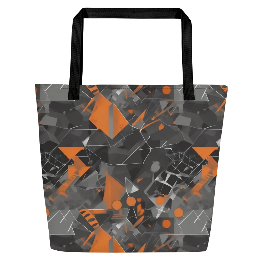 Ember Fracture on Large Tote Bag W/ Pocket — Front