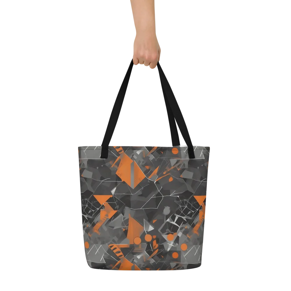 Ember Fracture on Large Tote Bag W/ Pocket — Front