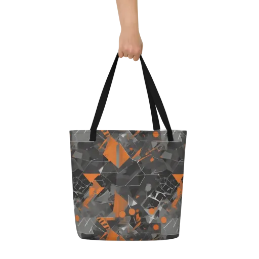 Ember Fracture on a Large Tote Bag W/ Pocket
