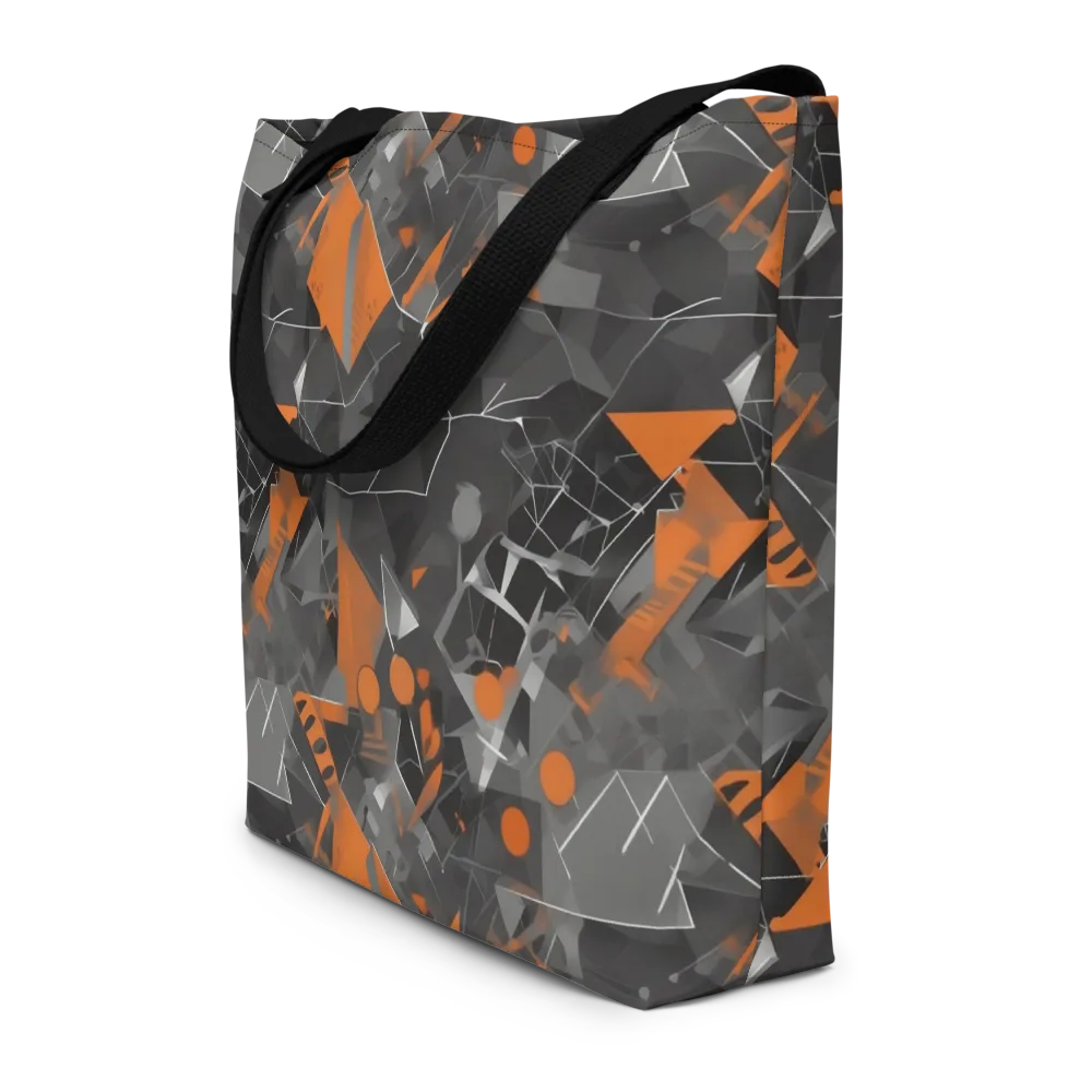 Ember Fracture on Large Tote Bag W/ Pocket — Front