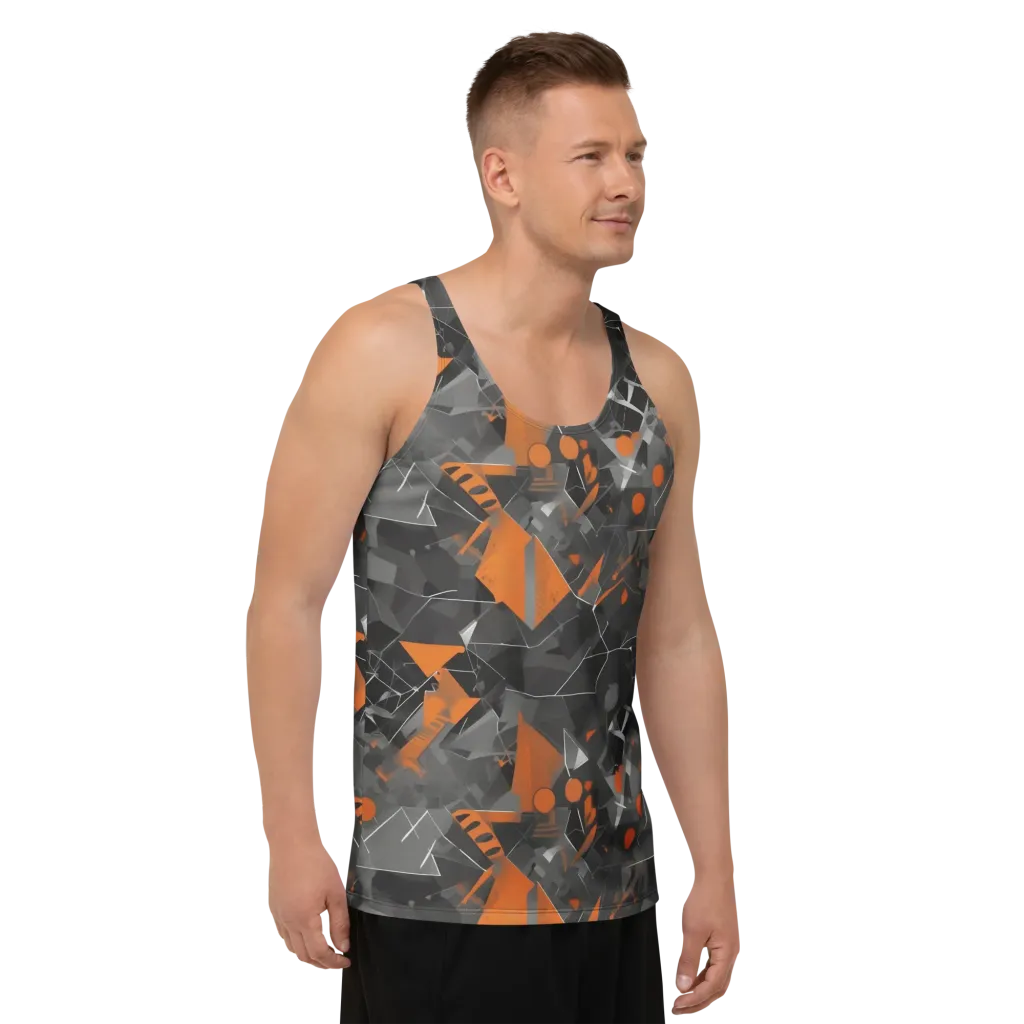 Ember Fracture on Men's Tank Top — Right Front