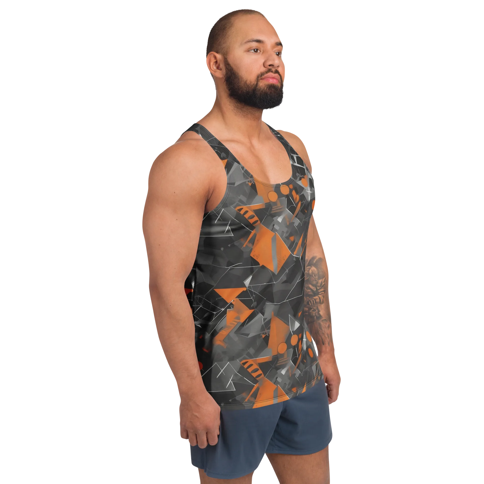 Ember Fracture on Men's Tank Top — Right Front