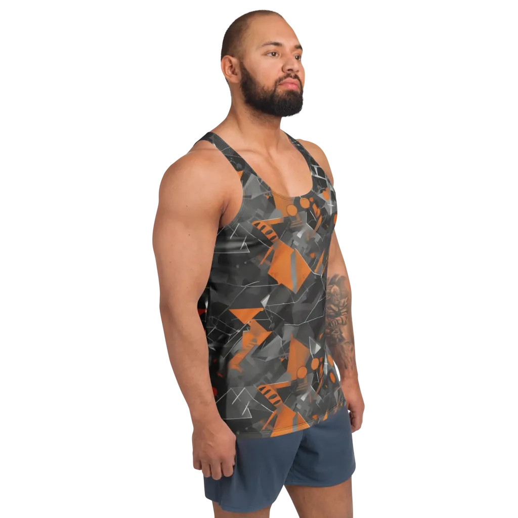 Ember Fracture on Men's Tank Top — Right Front