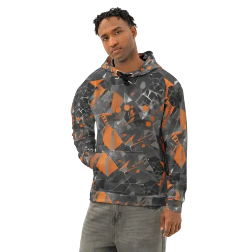 Ember Fracture on a Cotton Hoodie