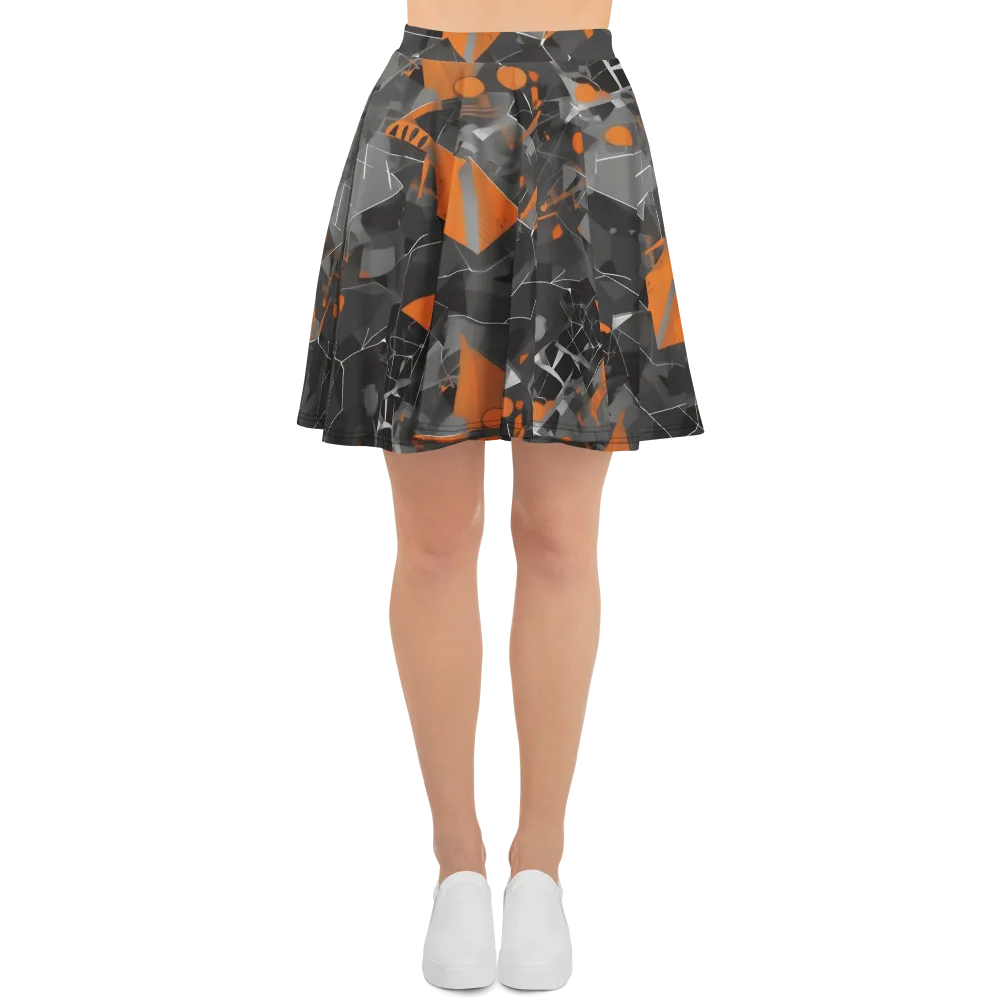 Ember Fracture on Skater Skirt — Front