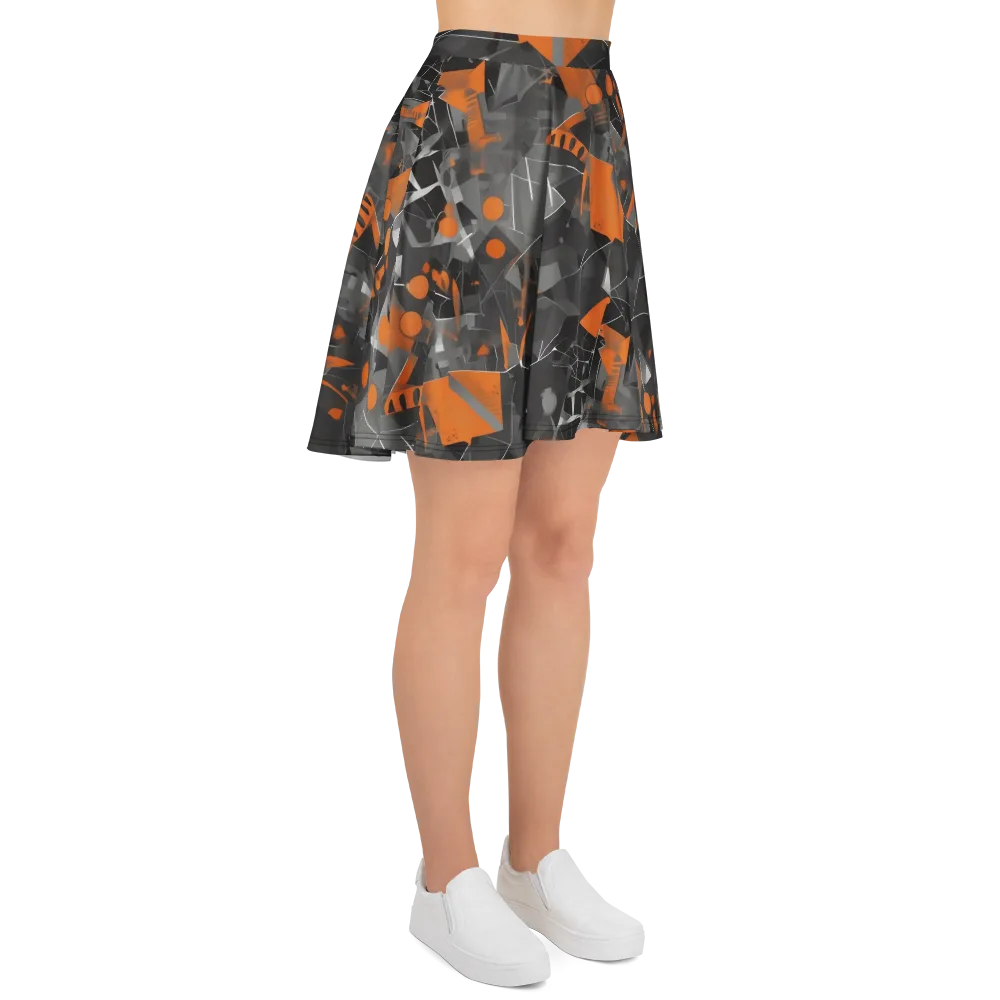 Ember Fracture on Skater Skirt — Right