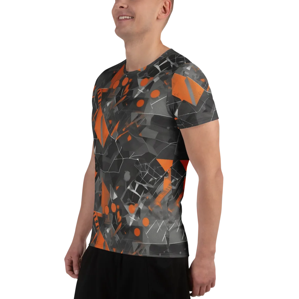 Ember Fracture on Men's Athletic T-Shirt — Left