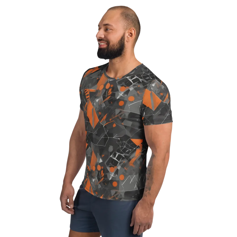 Ember Fracture on Men's Athletic T-Shirt — Left