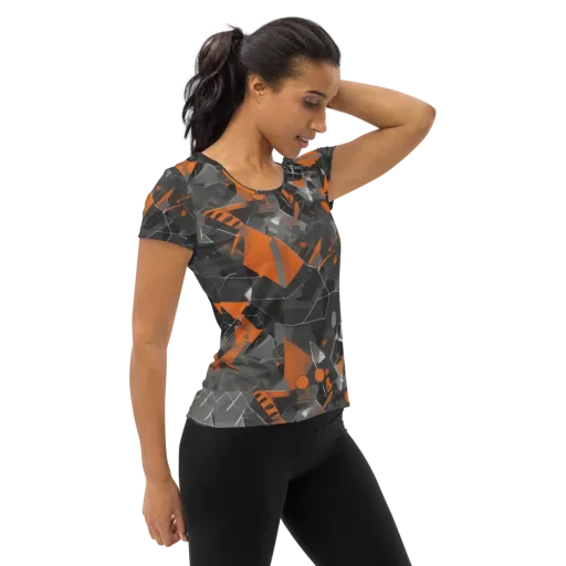 Ember Fracture on a Women's Athletic T-Shirt