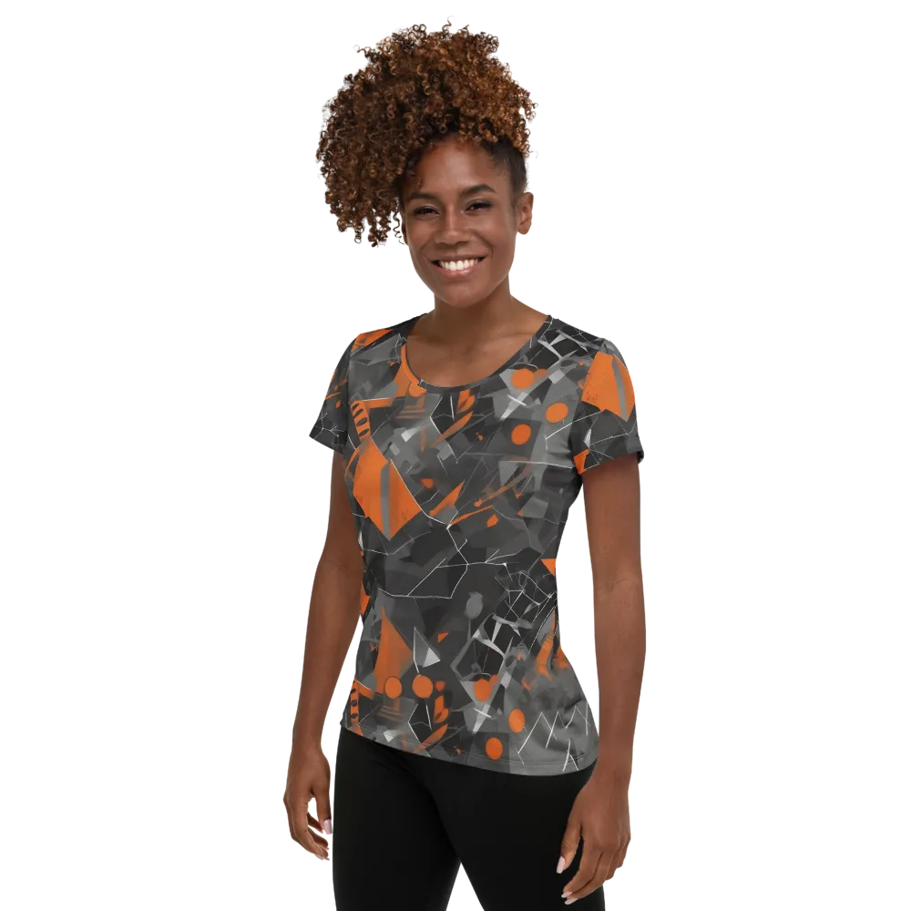 Ember Fracture on Women's Athletic T-Shirt — Left