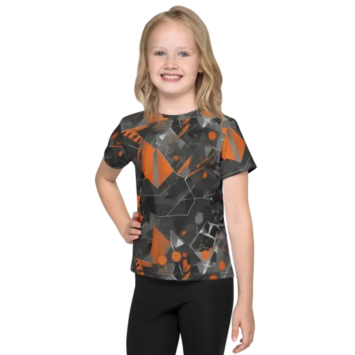 Ember Fracture on a Kids Crew Neck T-Shirt
