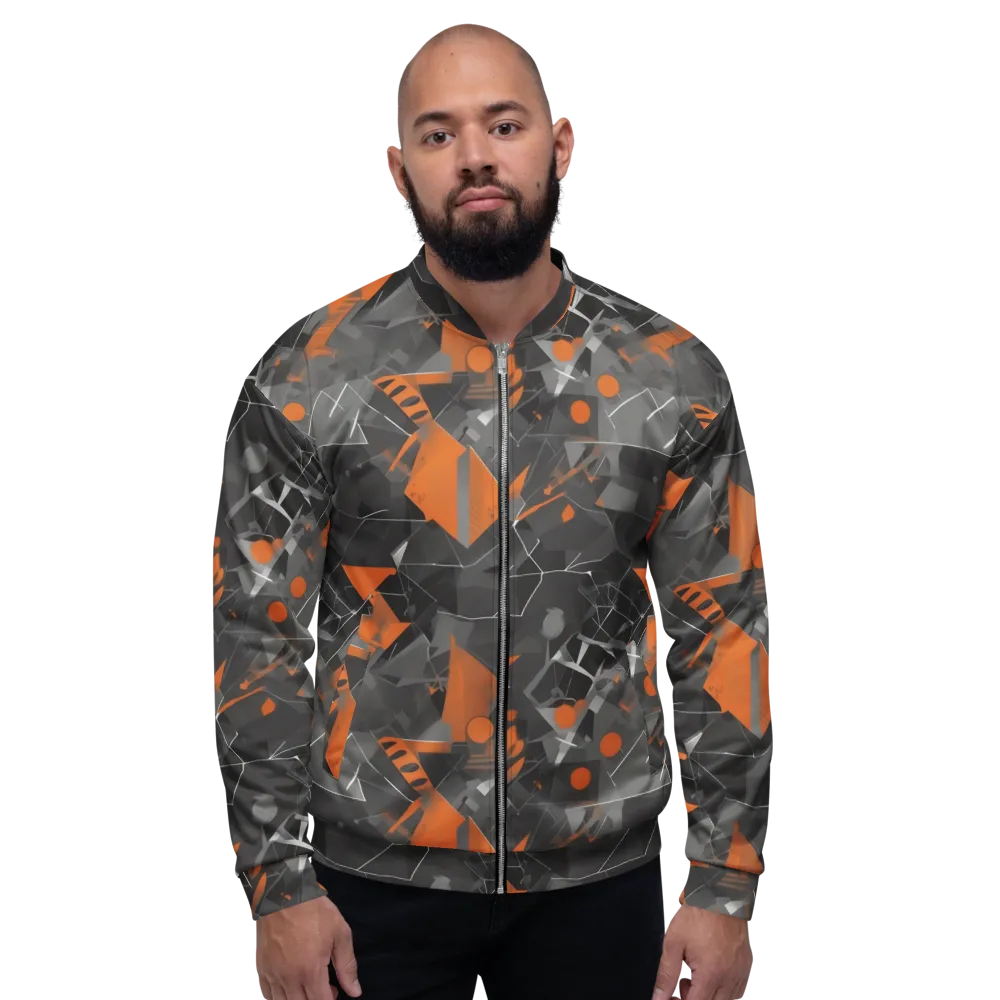 Ember Fracture on Bomber Jacket — Front