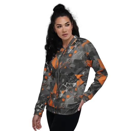 Ember Fracture on a Bomber Jacket