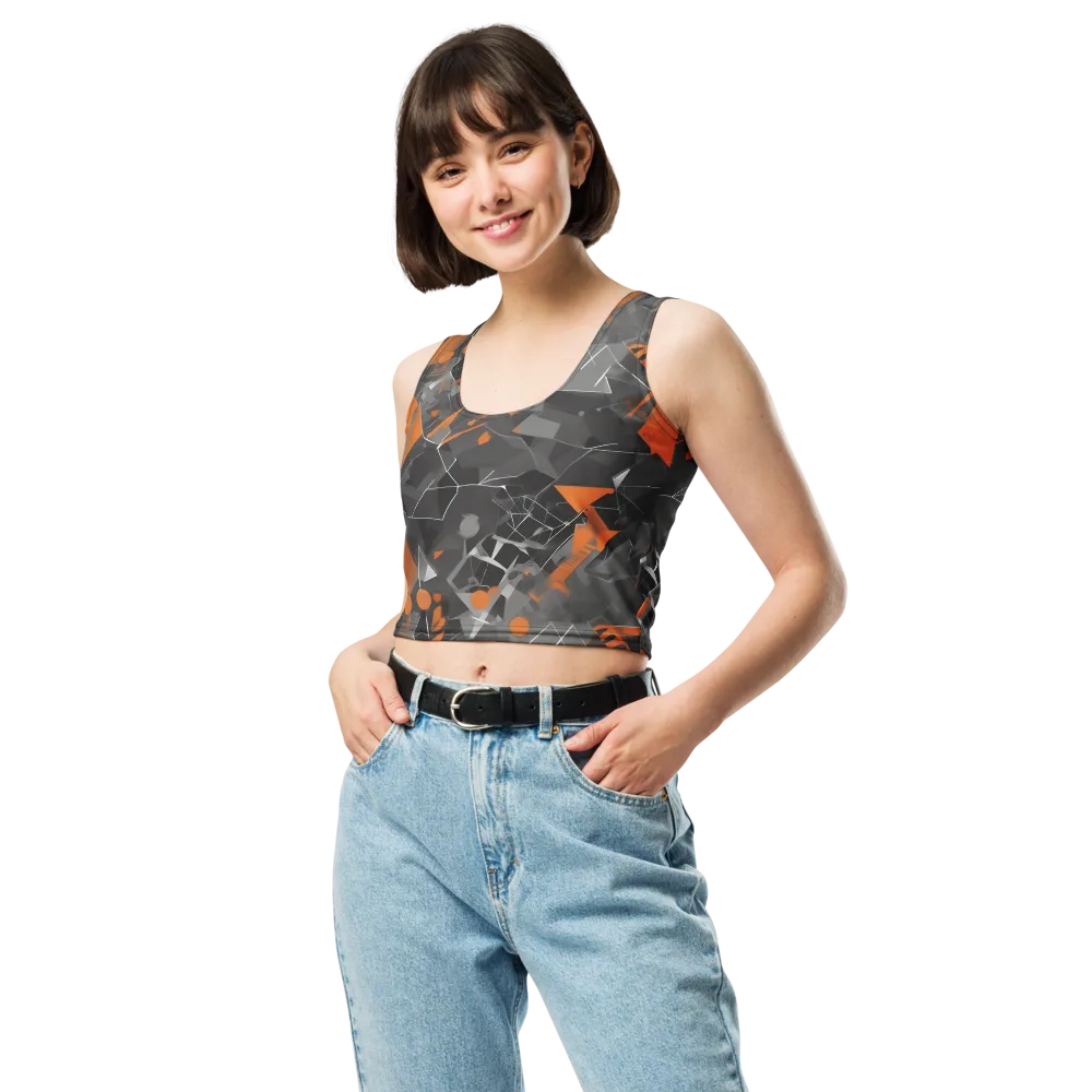 Ember Fracture on Crop Top — Front