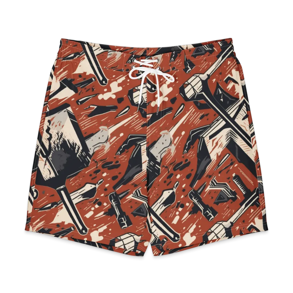 Workshop Static on Men's Board Shorts — Front