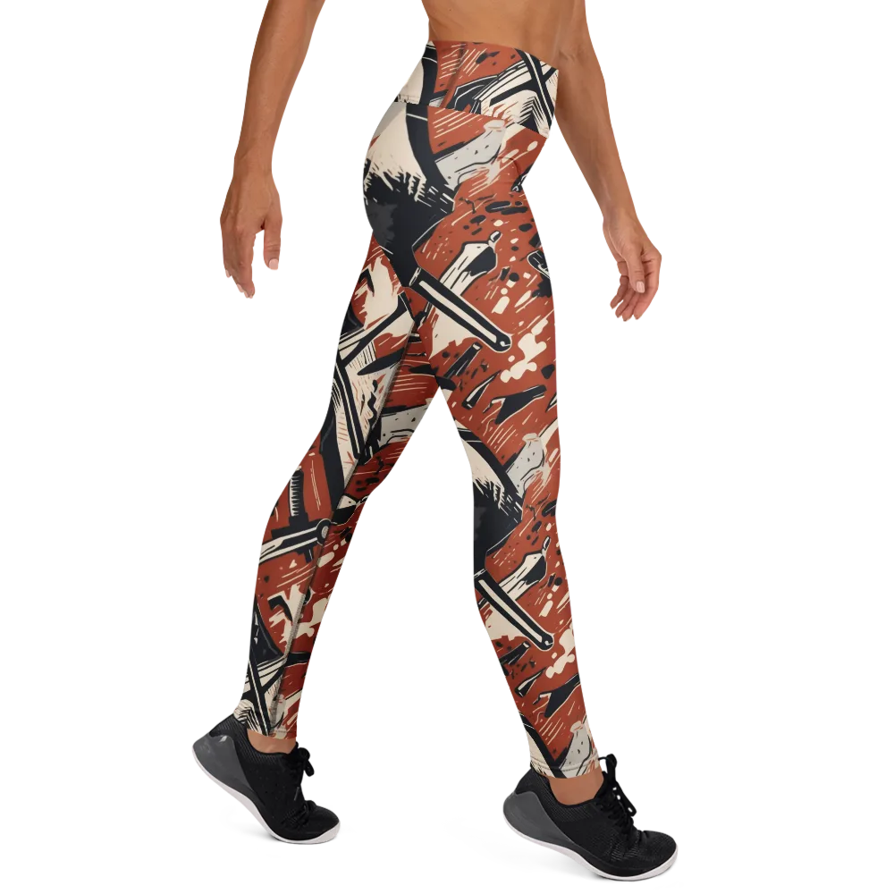 Workshop Static on Yoga Leggings — Right