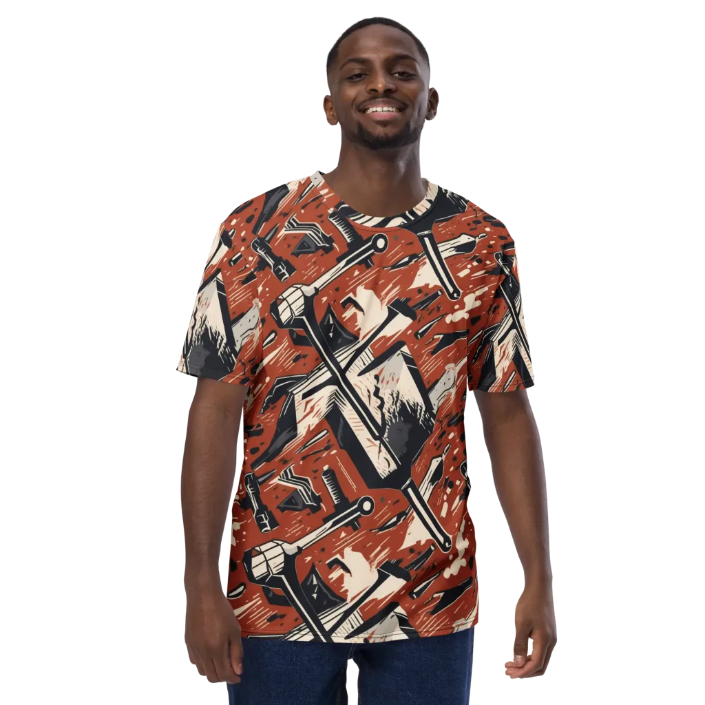 Workshop Static on Men's Crew Neck T-Shirt — Front