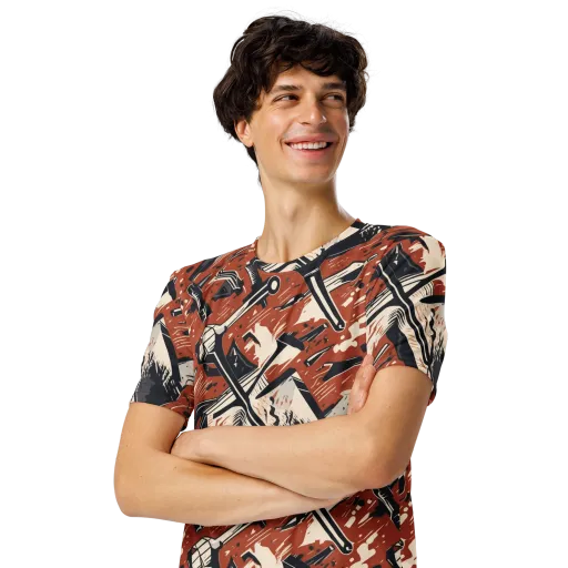 Workshop Static on a Men's Crew Neck T-Shirt