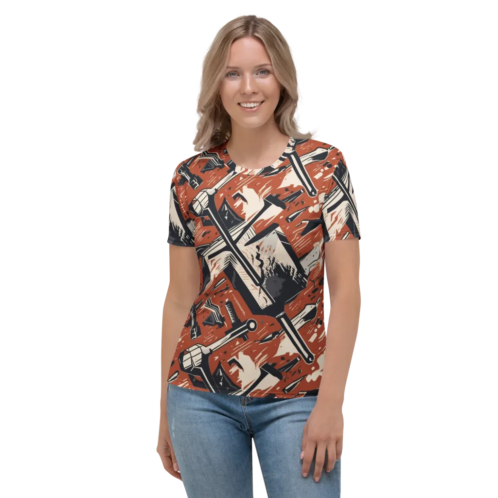 Workshop Static on Women's Crew Neck T-Shirt — Front