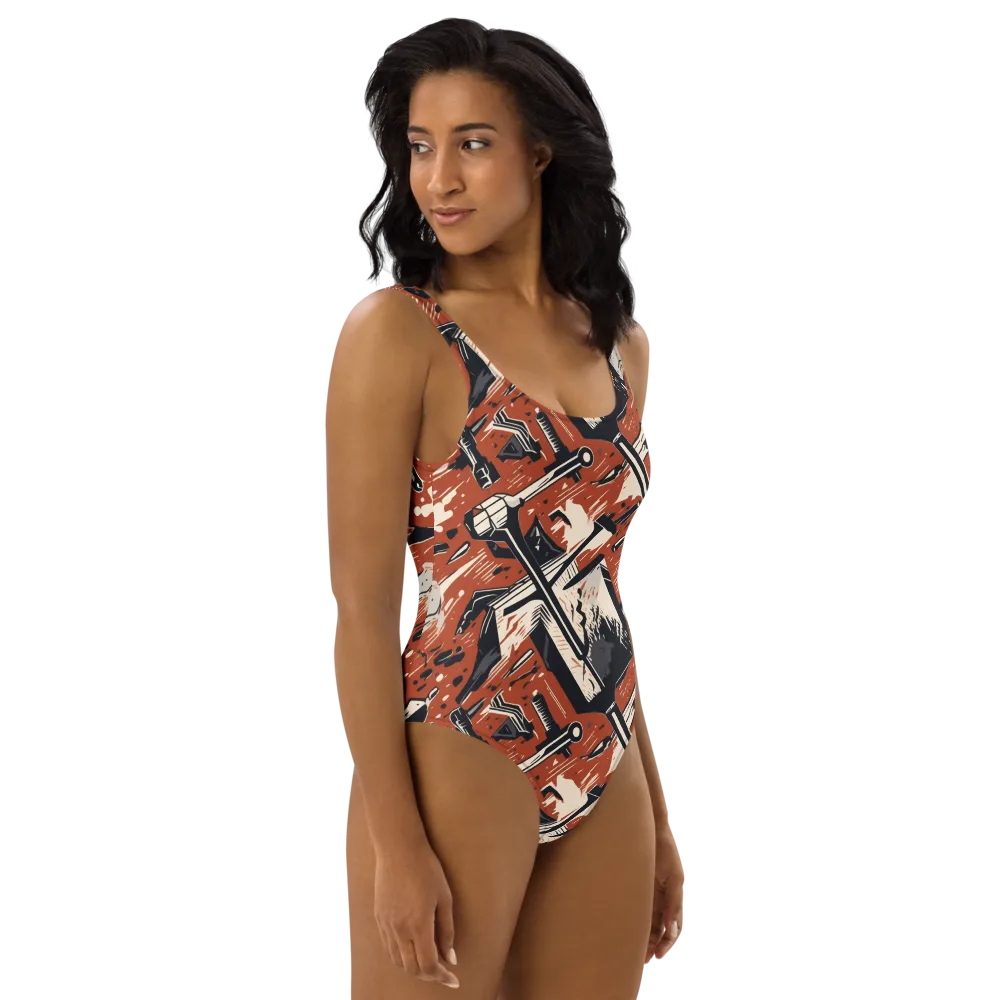 Workshop Static on One-Piece Swimsuit — Right