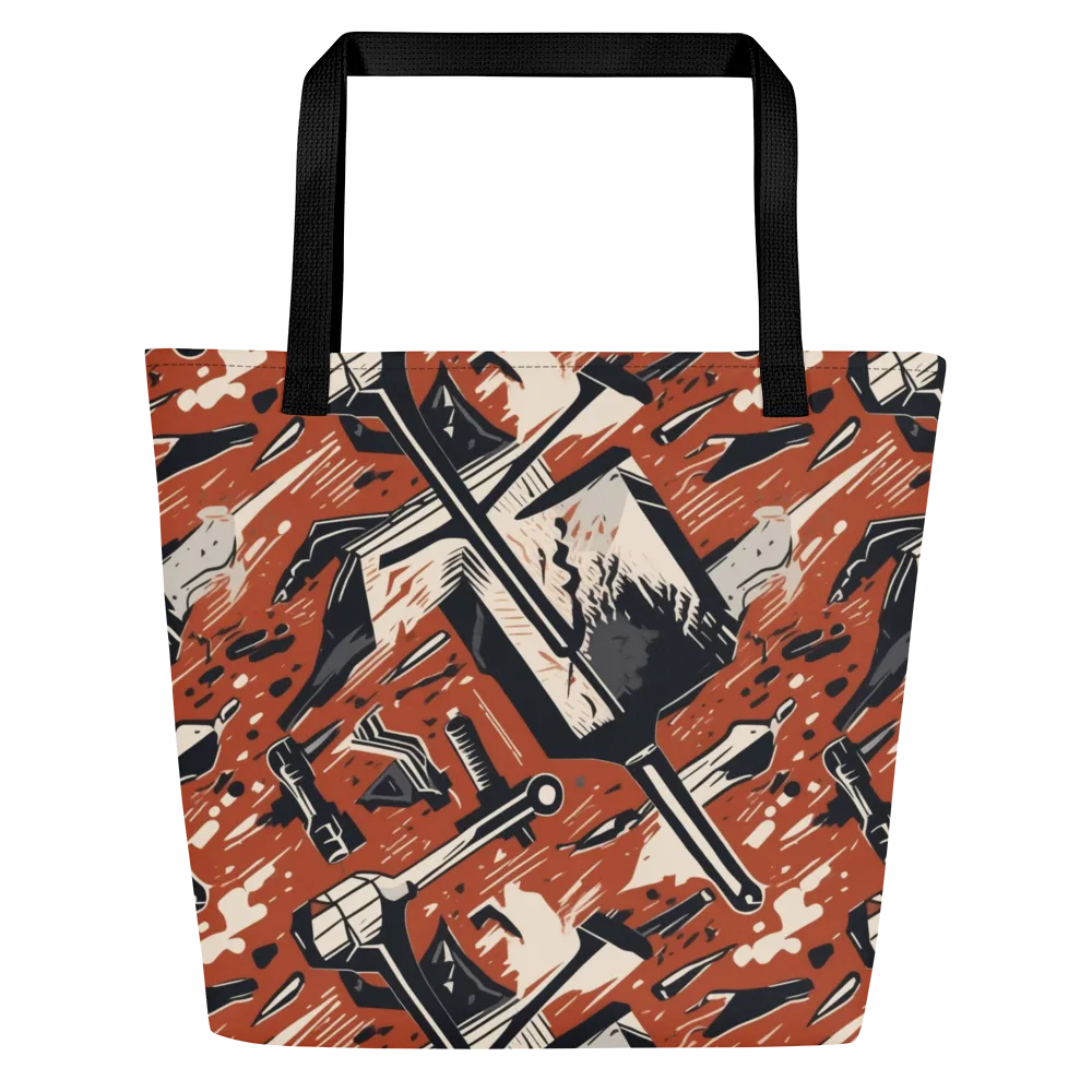 Workshop Static on Large Tote Bag W/ Pocket — Front