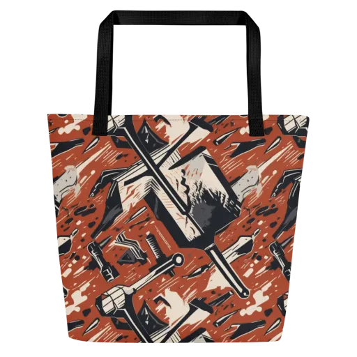 Workshop Static on a Large Tote Bag W/ Pocket