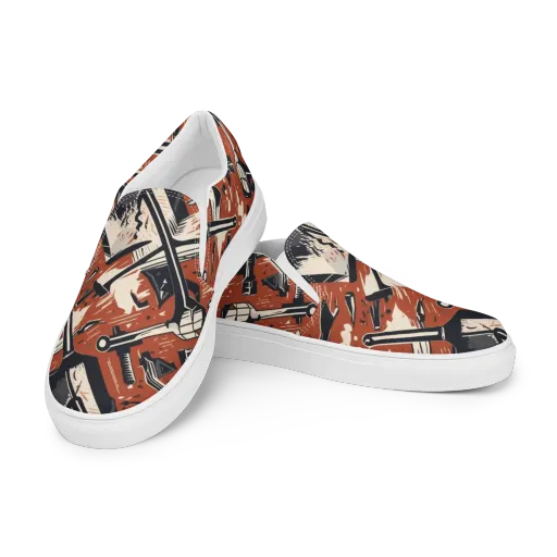 Workshop Static on a Women's Slip-On Canvas Shoes