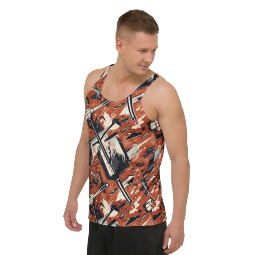 Workshop Static on a Men's Tank Top
