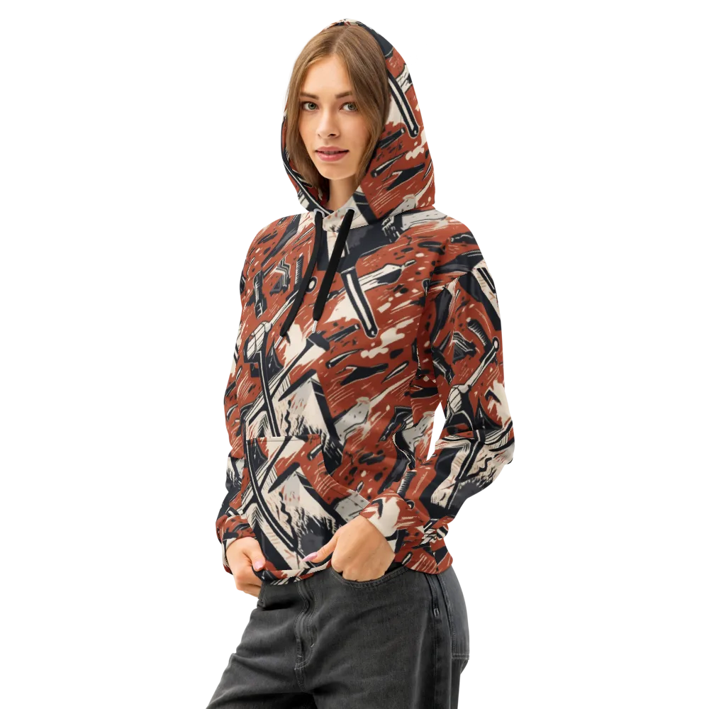 Workshop Static on Cotton Hoodie — Left Front