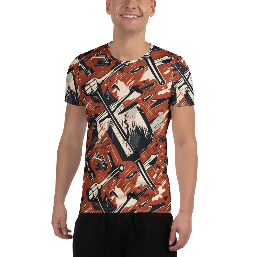 Workshop Static on Men's Athletic T-Shirt — Front