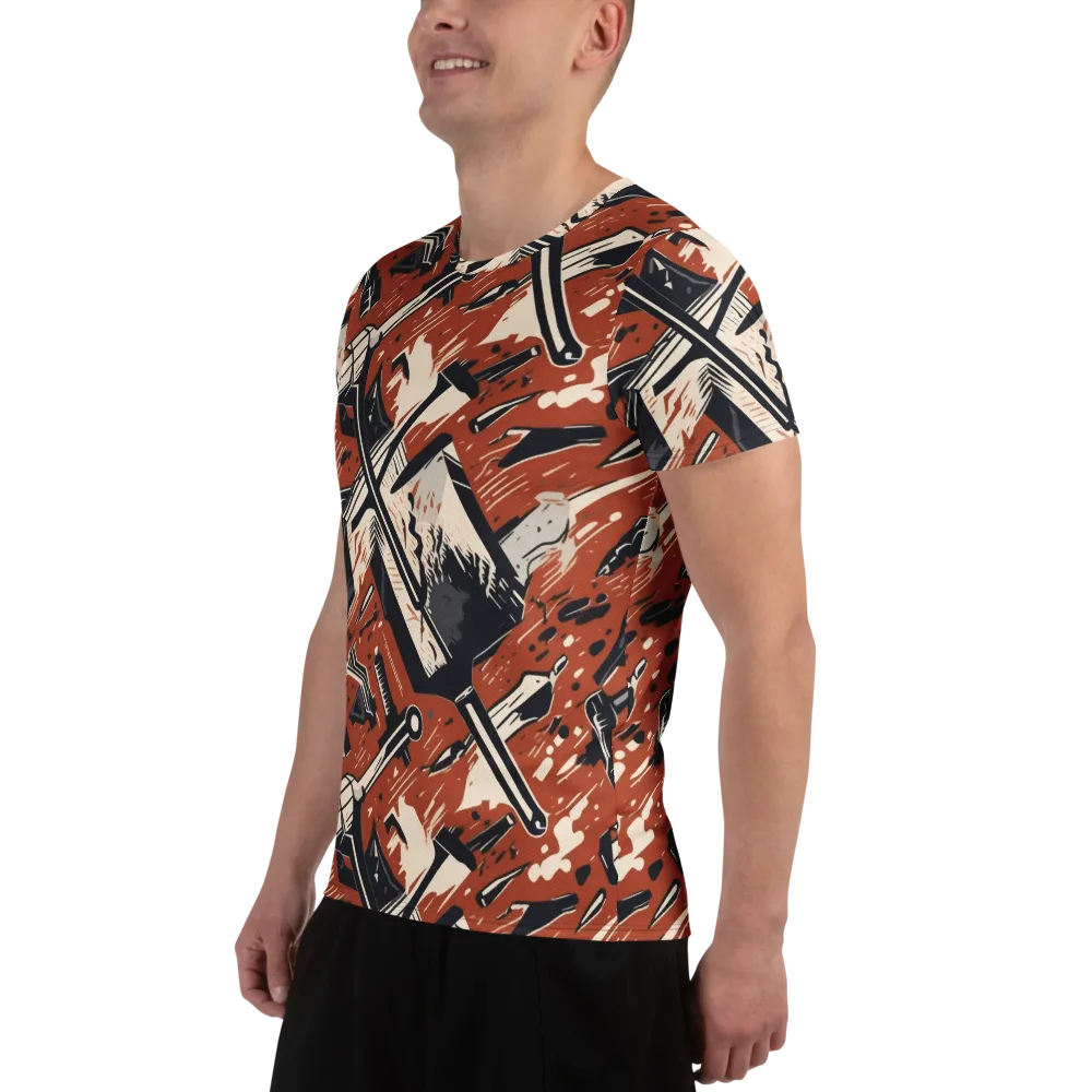 Workshop Static on Men's Athletic T-Shirt — Left