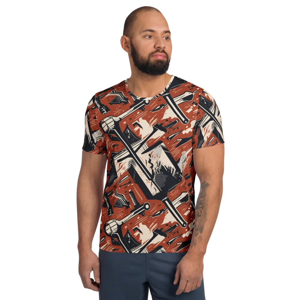 Workshop Static on Men's Athletic T-Shirt — Front