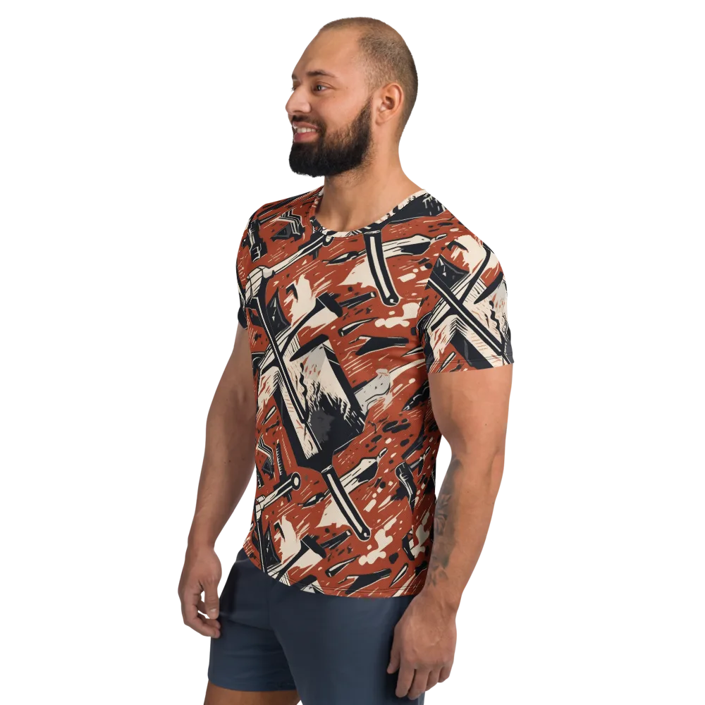 Workshop Static on Men's Athletic T-Shirt — Left
